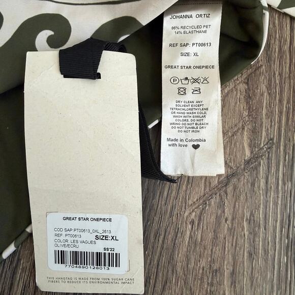 NEW Johanna Ortiz Great Star One Piece Swimsuit in Olive Size XL - Picture 6 of 10
